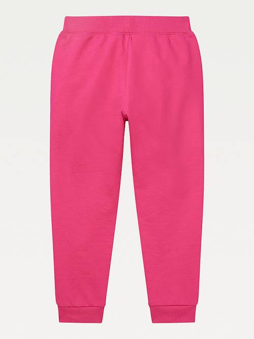 Pink Tommy Hilfiger Adaptive Logo Joggers Girls' Pants | TH418EIN