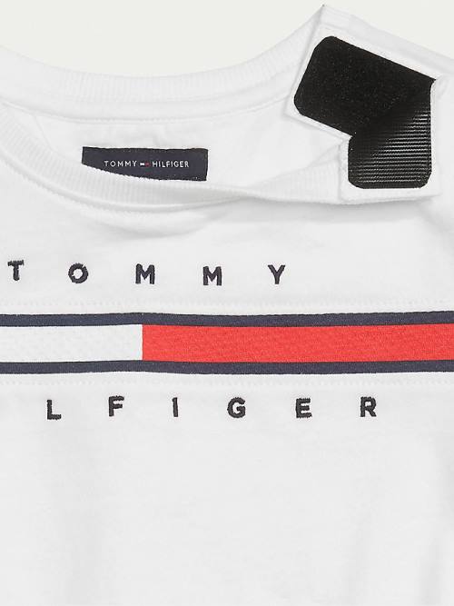 Pink Tommy Hilfiger Adaptive Logo Pure Cotton Girls' Dress | TH395VAM