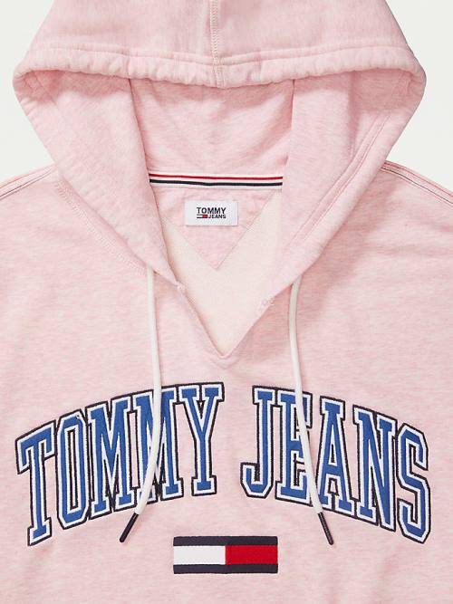 Pink Tommy Hilfiger Adaptive Logo Women's Hoodie | TH918WRF