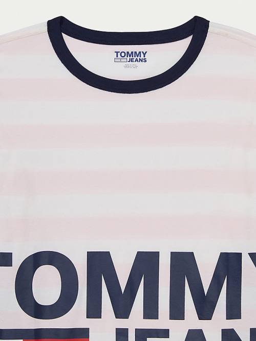 Pink Tommy Hilfiger Adaptive Organic Cotton Women's T Shirts | TH082LQX