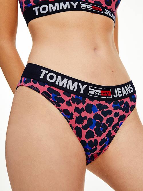 Pink Tommy Hilfiger All-Over Logo Print Briefs Women\'s Underwear | TH245FVW