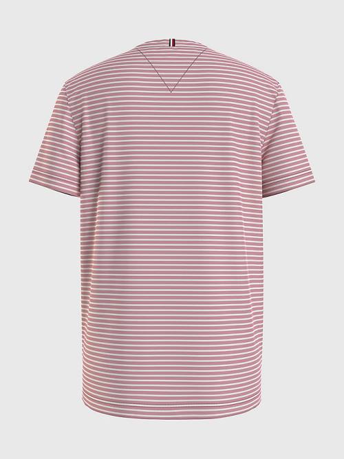 Pink Tommy Hilfiger All-Over Stripe Boys' T Shirts | TH827IFV