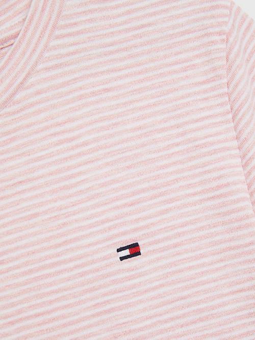 Pink Tommy Hilfiger All-Over Stripe Boys' T Shirts | TH827IFV