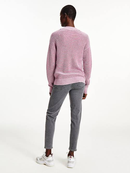 Pink Tommy Hilfiger Alpaca Wool Relaxed Fit Jumper Women's Sweaters | TH356MQK