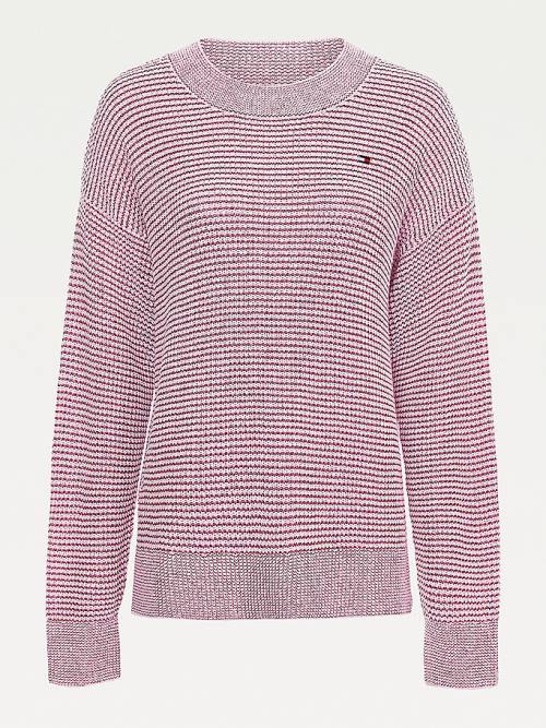 Pink Tommy Hilfiger Alpaca Wool Relaxed Fit Jumper Women's Sweaters | TH356MQK