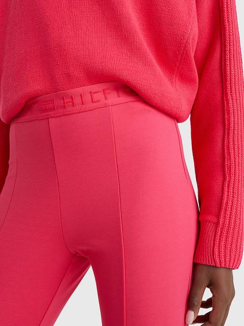 Pink Tommy Hilfiger Audrey Slim Fit Women's Leggings | TH459WSX