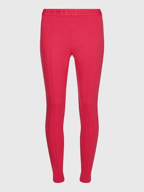 Pink Tommy Hilfiger Audrey Slim Fit Women's Leggings | TH459WSX