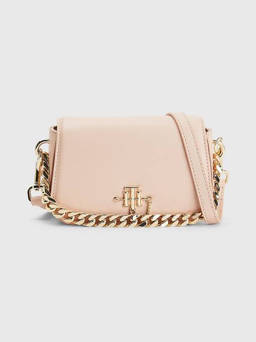 Pink Tommy Hilfiger Chain Mini Crossover Women\'s Bags | TH961LXN