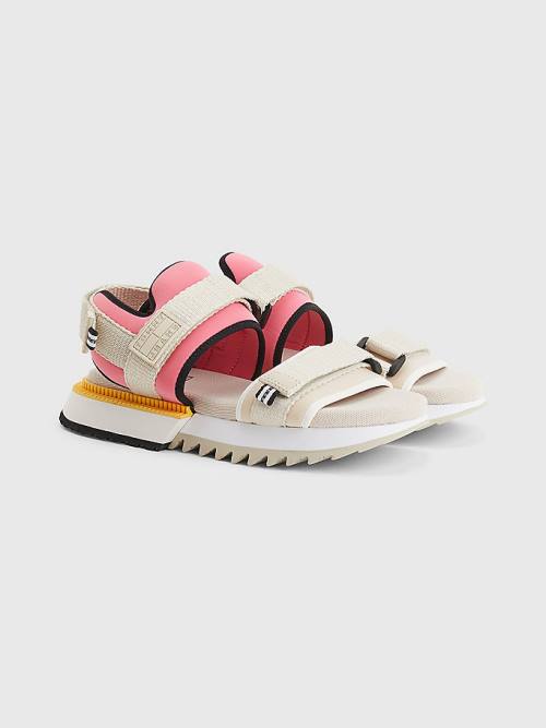 Pink Tommy Hilfiger Cleat Mix Women\'s Sandals | TH947KWM