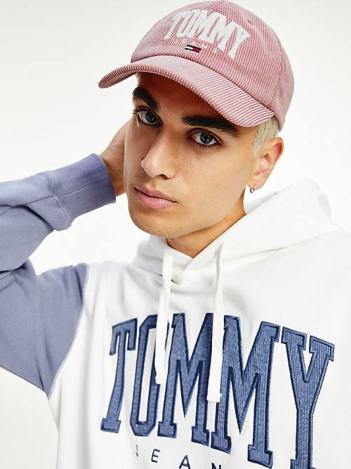 Pink Tommy Hilfiger College Baseball Cap Men's Hats | TH829OFM