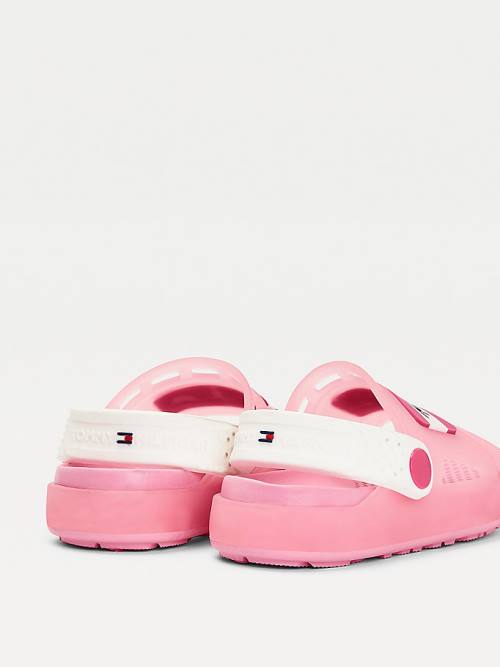 Pink Tommy Hilfiger Cutout Detail Girls' Sandals | TH942WGP