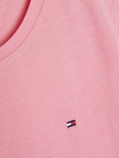 Pink Tommy Hilfiger Essential Knit Girls' T Shirts | TH194DQC