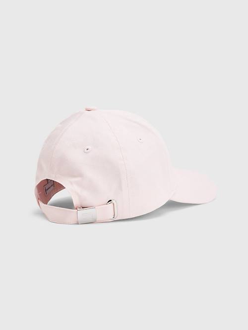 Pink Tommy Hilfiger Essential Organic Cotton Flag Cap Women's Hats | TH076AOD