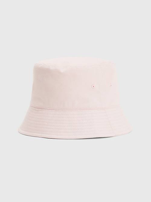 Pink Tommy Hilfiger Essential Organic Cotton Bucket Women's Hats | TH901RYC