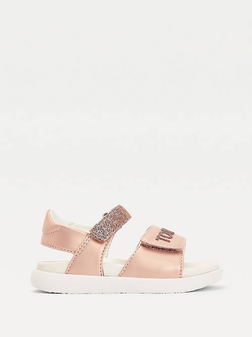 Pink Tommy Hilfiger Glitter Girls' Sandals | TH842LJK