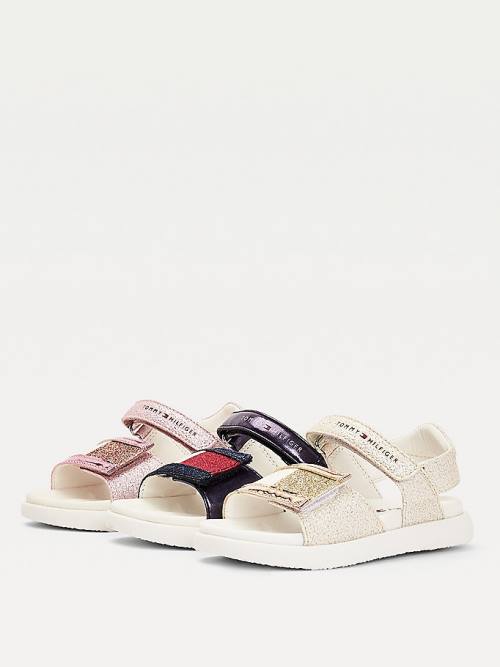 Pink Tommy Hilfiger Glitter Girls' Sandals | TH842LJK