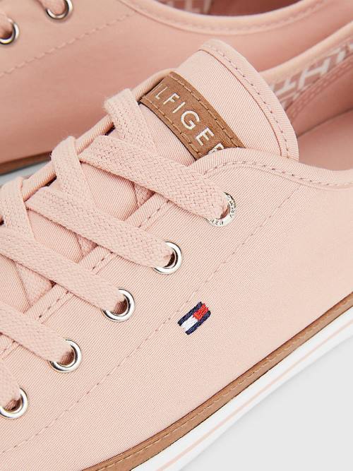 Pink Tommy Hilfiger Iconic Logo Women's Sneakers | TH389RQI