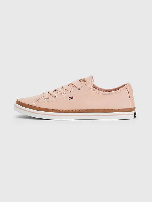 Pink Tommy Hilfiger Iconic Logo Women's Sneakers | TH389RQI