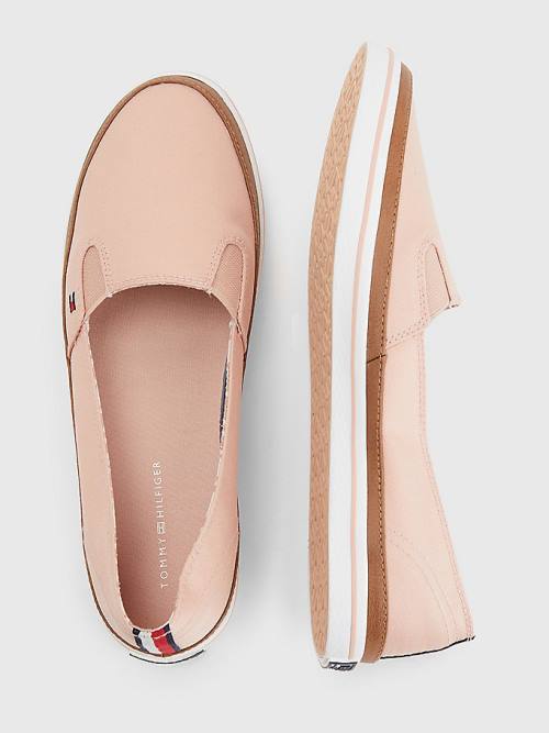 Pink Tommy Hilfiger Iconic Slip-On Women's Sneakers | TH541WSD