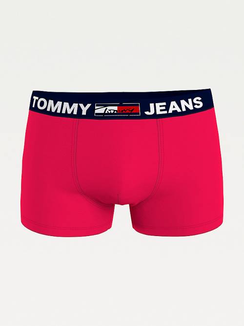 Pink Tommy Hilfiger Logo Waistband Trunks Men's Underwear | TH489XCM