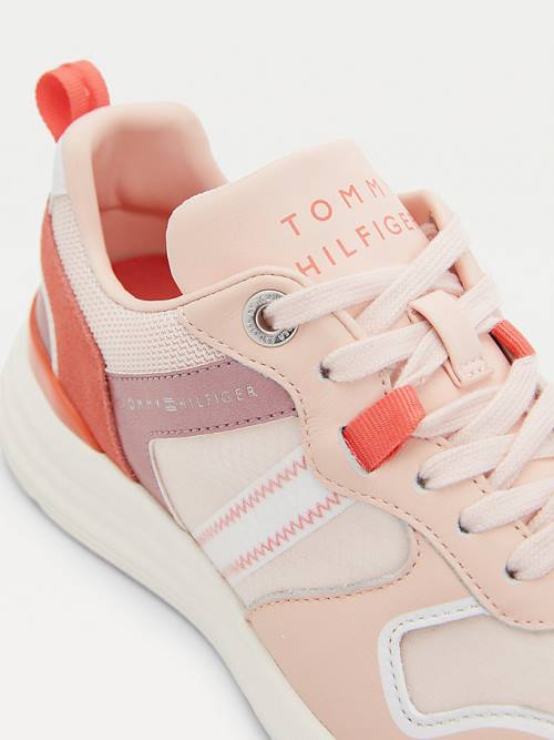 Pink Tommy Hilfiger Metallic Retro Women's Sneakers | TH596ATE