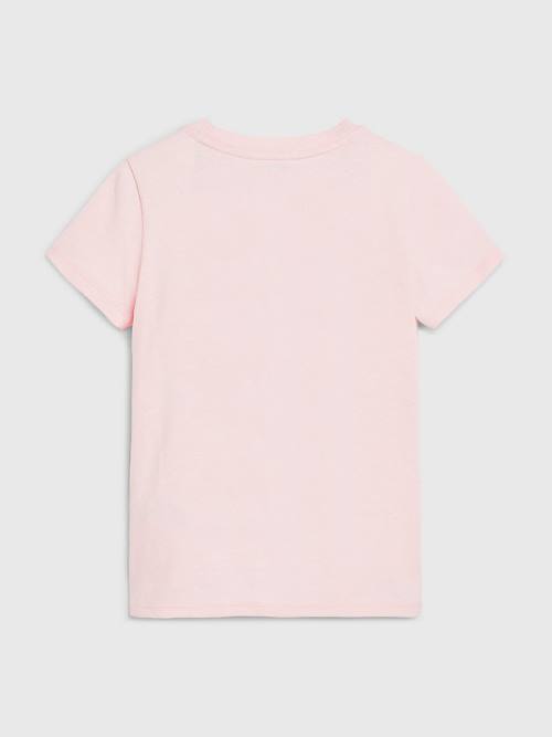 Pink Tommy Hilfiger Natural Dye Girls' T Shirts | TH243ZIW