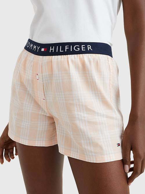 Pink Tommy Hilfiger Original Short Print Set Women's Pyjamas | TH315ESC