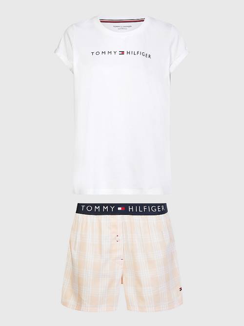 Pink Tommy Hilfiger Original Short Print Set Women's Pyjamas | TH315ESC