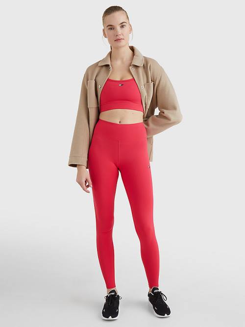 Pink Tommy Hilfiger Sport Full Length Women's Leggings | TH785JLU