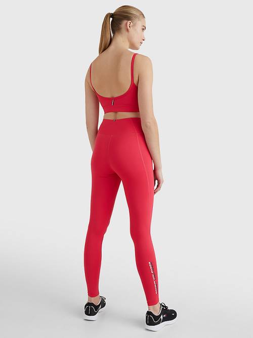 Pink Tommy Hilfiger Sport Full Length Women's Leggings | TH785JLU