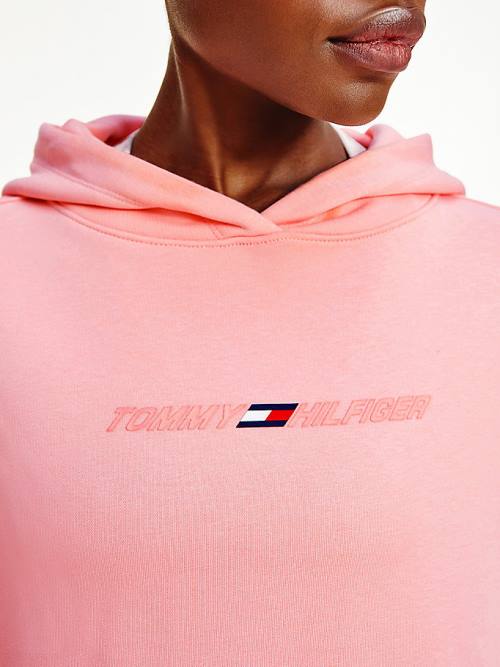 Pink Tommy Hilfiger Sport Graphic Women's Hoodie | TH041GEF