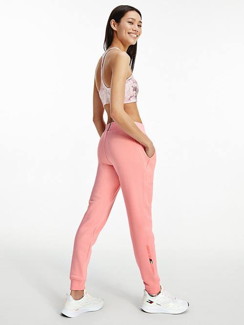 Pink Tommy Hilfiger Sport Organic Cotton Joggers Women's Pants | TH861MXH