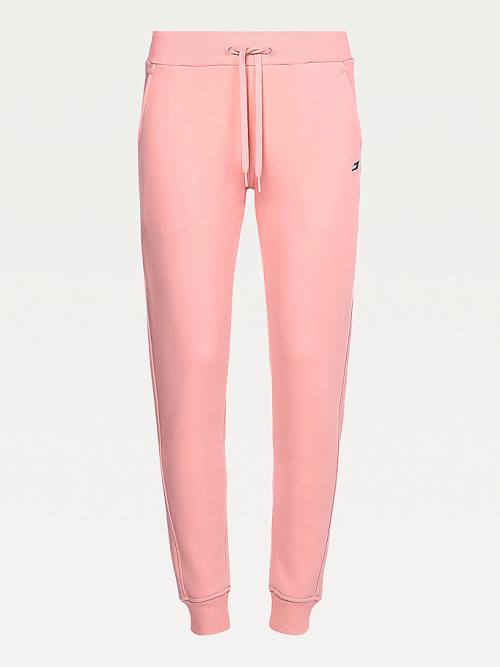 Pink Tommy Hilfiger Sport Organic Cotton Joggers Women's Pants | TH861MXH