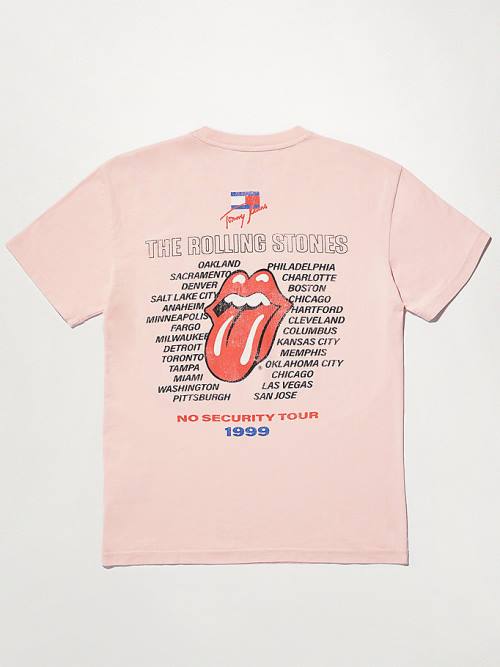 Pink Tommy Hilfiger Tommy Revisited Rolling Stones Men's T Shirts | TH231UVC