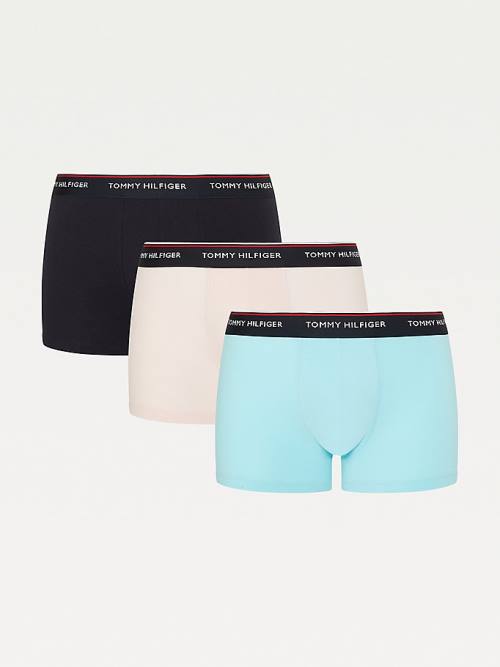 Purple Tommy Hilfiger 3-Pack Premium Logo Waistband Trunks Men\'s Underwear | TH326FVT