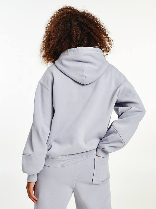 Purple Tommy Hilfiger College Relaxed Fit Women's Hoodie | TH594HRN