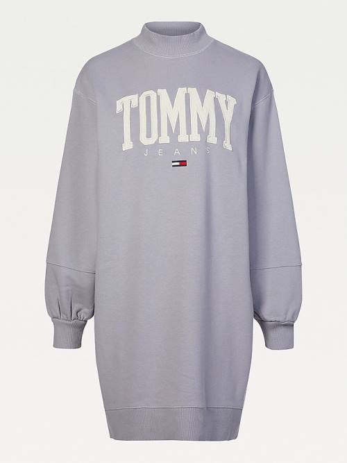 Purple Tommy Hilfiger College Sweatshirt Women's Dress | TH710HTC