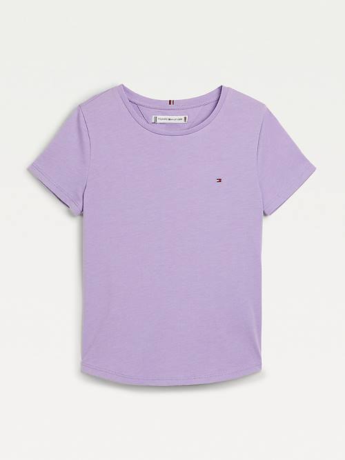 Purple Tommy Hilfiger Essential Knit Girls\' T Shirts | TH597UPF