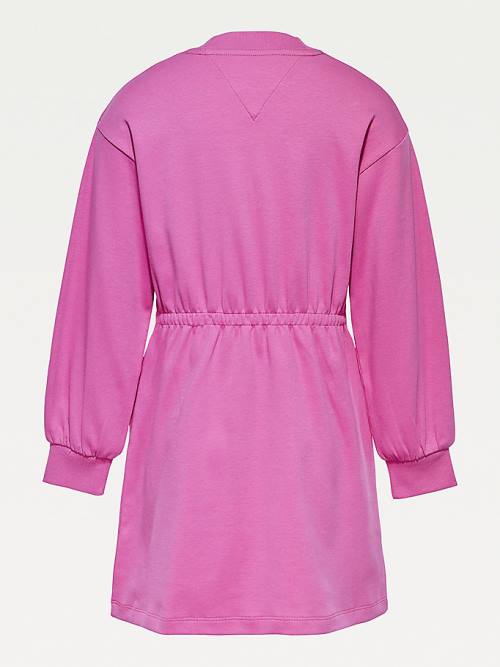 Purple Tommy Hilfiger Essential Sweatshirt Girls' Dress | TH843BLF