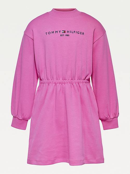 Purple Tommy Hilfiger Essential Sweatshirt Girls\' Dress | TH843BLF