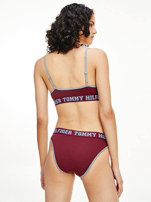 Purple Tommy Hilfiger Logo Contrast Trim Briefs Women's Underwear | TH325NYJ