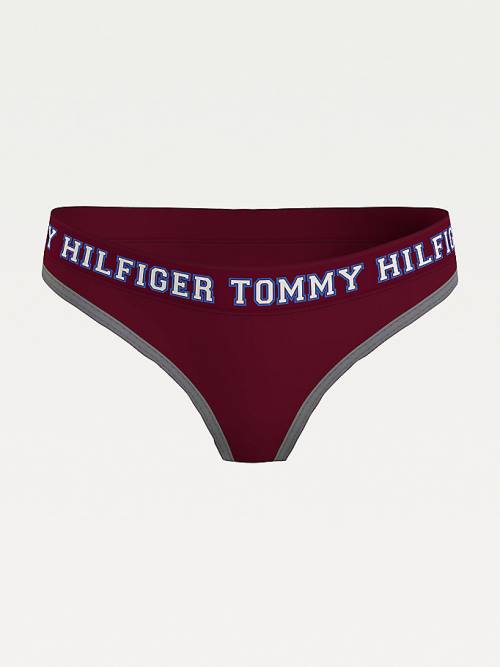 Purple Tommy Hilfiger Logo Contrast Trim Briefs Women's Underwear | TH325NYJ