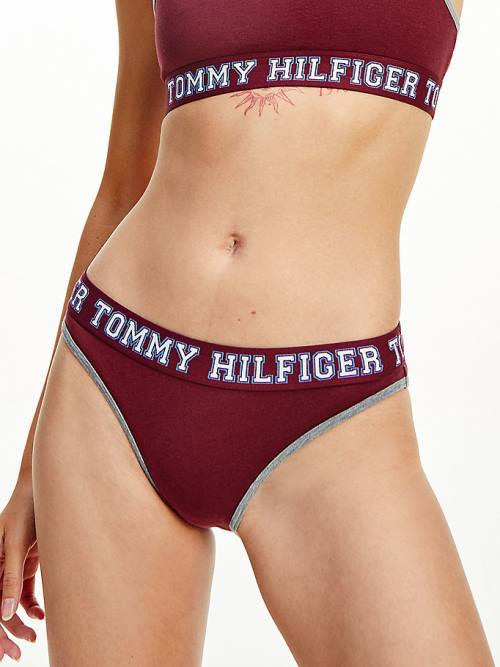 Purple Tommy Hilfiger Logo Contrast Trim Briefs Women\'s Underwear | TH325NYJ