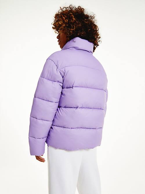 Purple Tommy Hilfiger Recycled Nylon Puffer Women's Jackets | TH438OUC