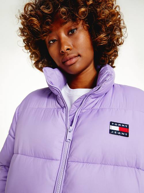 Purple Tommy Hilfiger Recycled Nylon Puffer Women's Jackets | TH438OUC