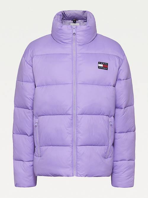 Purple Tommy Hilfiger Recycled Nylon Puffer Women's Jackets | TH438OUC