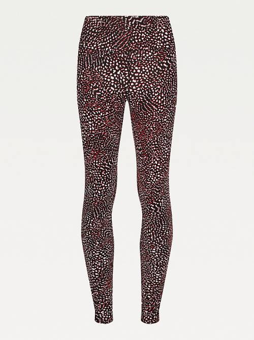 Purple Tommy Hilfiger Sport Print Full Length Women's Leggings | TH532PMV