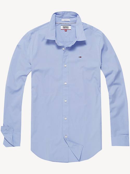 Purple Tommy Hilfiger Stretch Slim Fit Men\'s Shirts | TH894UQG