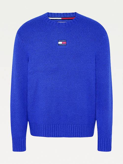 Purple Tommy Hilfiger Tommy Badge Jumper Men's Sweaters | TH320QRU