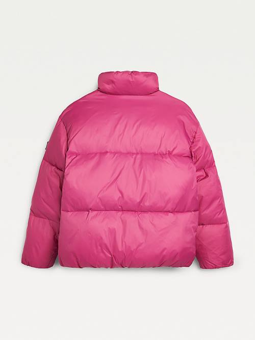 Purple Tommy Hilfiger Tonal Logo Puffer Girls' Jackets | TH703LPE